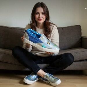 Disney/Pixar Toy Story Iridescent Slip-On Shoes Women’s Size 11/ Men’s 9.5